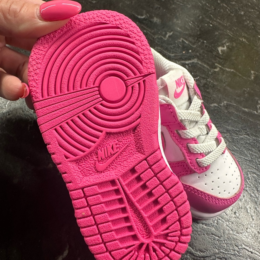 Nike Pink and White Air Jordan Sneakers